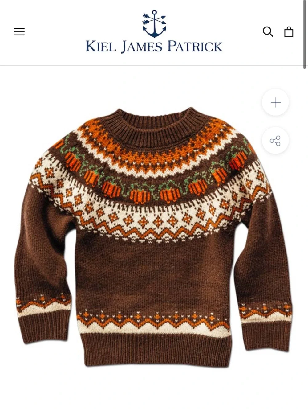 Kiel James Patrick The Cozy Pumpkin Sweater - Kids 4T